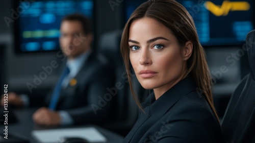 Wallpaper Mural Female Programmer Debugging Advanced Artificial Intelligence Software in High Tech Cyber Control Center with Cinematic Glow and Chaos Torontodigital.ca