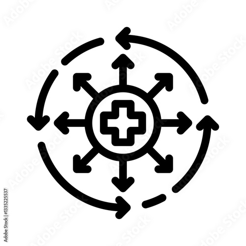network coverage line icon