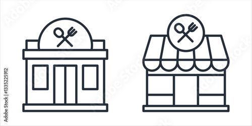 Restaurant icon symbol vector sign isolated on white background illustration for graphic and web design