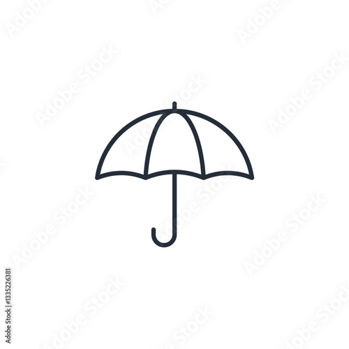 Umbrella icon symbol vector sign isolated on white background illustration for graphic and web design