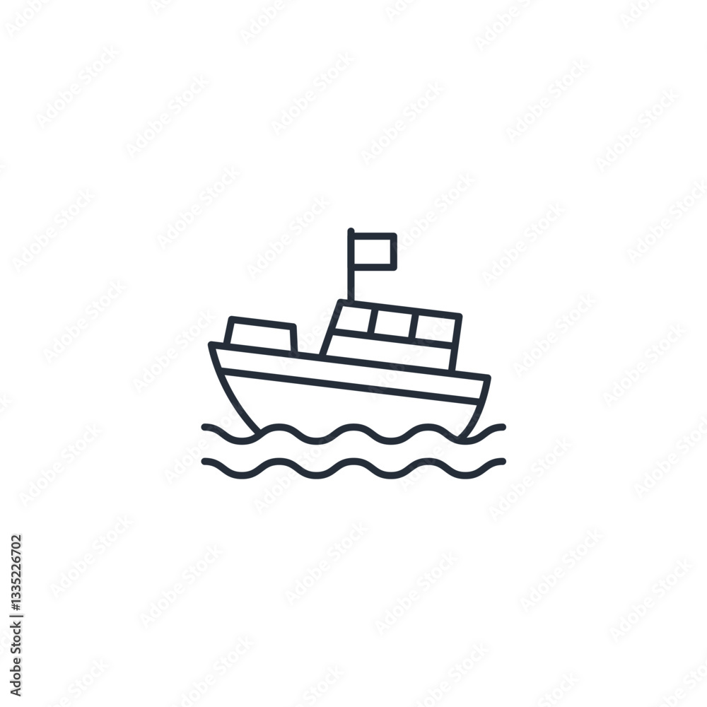 Boat icon symbol vector sign isolated on white background illustration for graphic and web design Boat icon symbol vector sign isolated on white background illustration for graphic and web design