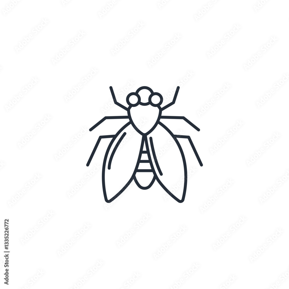 Bug icon symbol vector sign isolated on white background illustration for graphic and web design