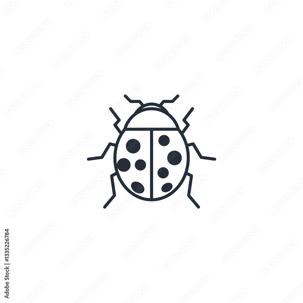 Bug icon symbol vector sign isolated on white background illustration for graphic and web design Bug icon symbol vector sign isolated on white background illustration for graphic and web design