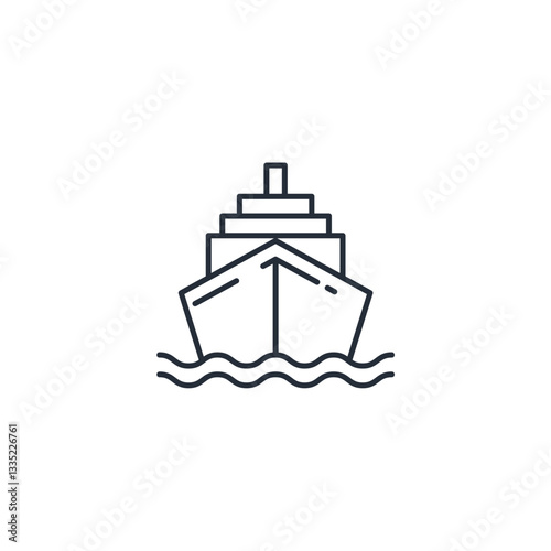 Boat icon symbol vector sign isolated on white background illustration for graphic and web design