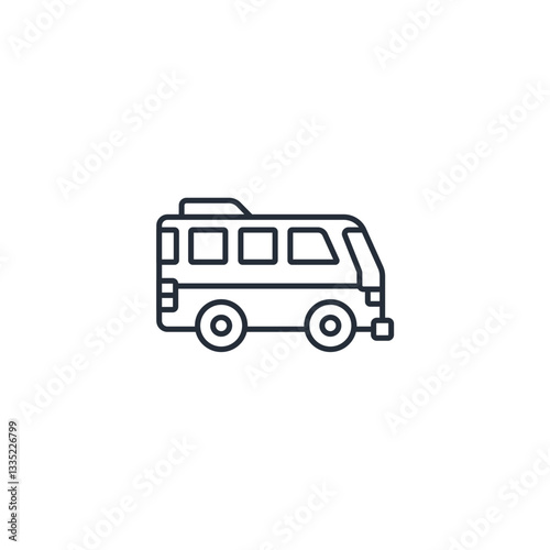 Bus icon symbol vector sign isolated on white background illustration for graphic and web design
