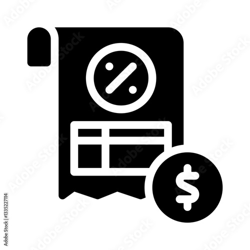 deductible glyph icon