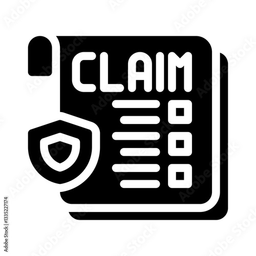 insurance claim glyph icon