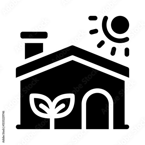 passive house glyph icon