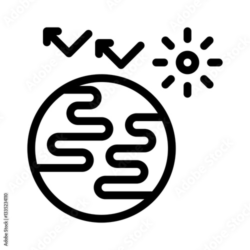 greenhouse effect line icon