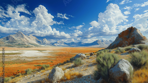 realistic awe-inspiring symphony of nature's handiwork where rocks harmoniously unite to sculpt awe-inspiring vistas