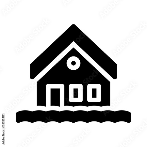 flooding glyph icon