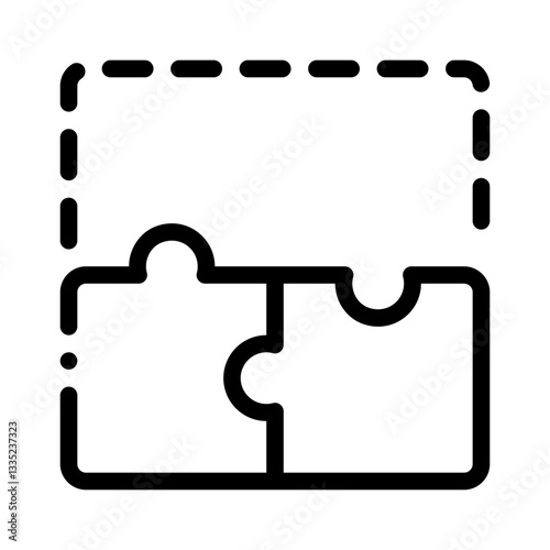 puzzle piece line icon