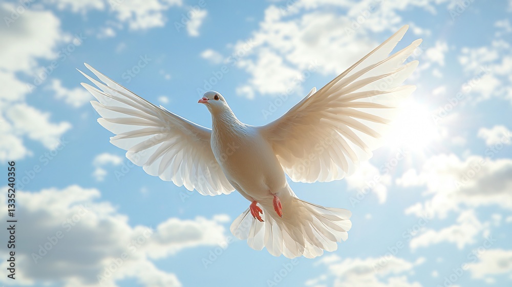 Fototapeta premium Holy white dove 