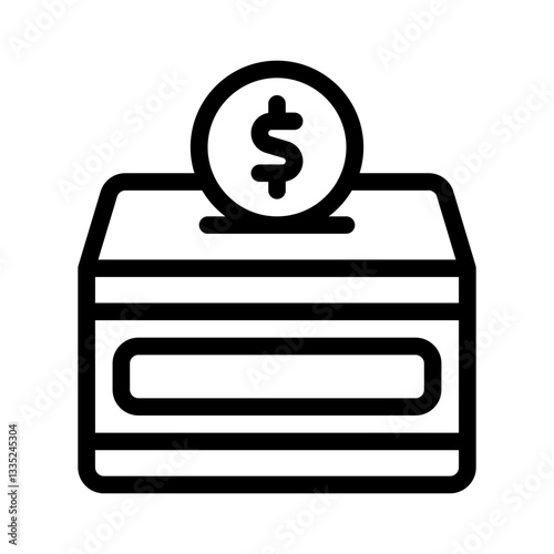 donation box line icon