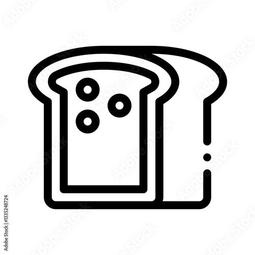 bread loaf line icon