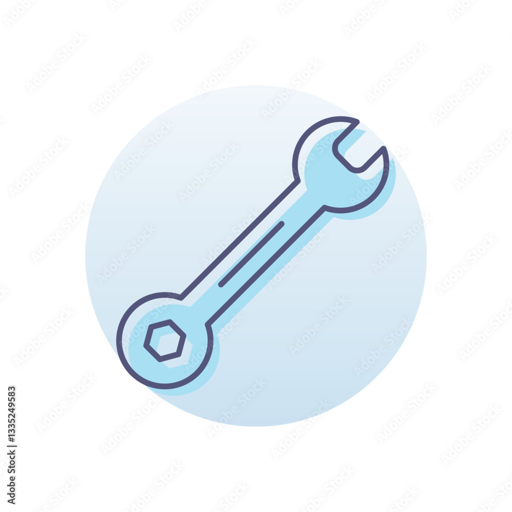 Wrench Vector icon Wrench Vector icon