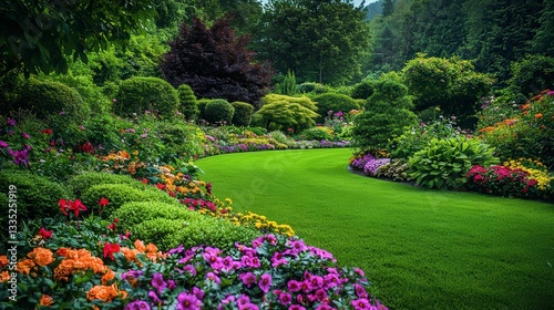 panoramic view of the nature, green nature scenery, fresh nature