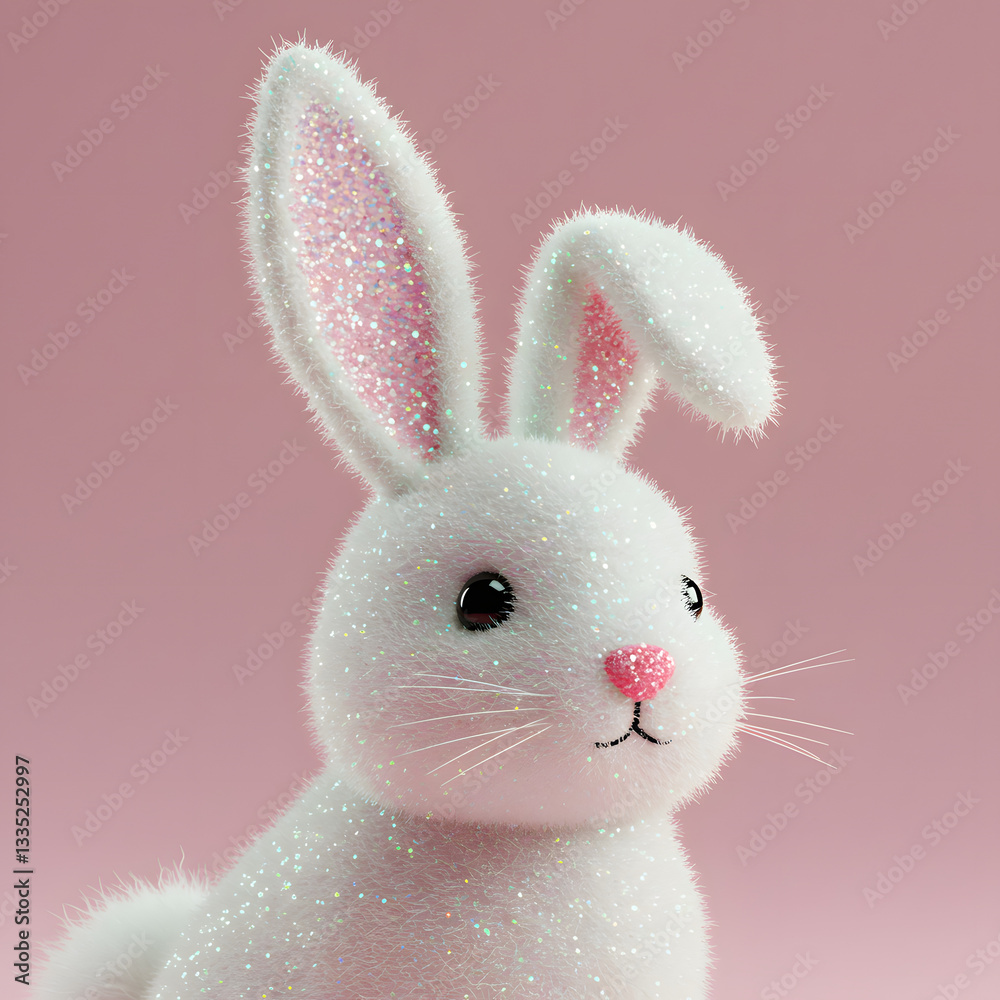 Obraz premium Easter bunny in glitter