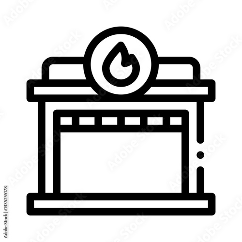 fire station line icon