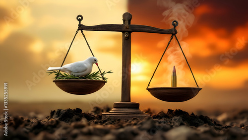 scales of justice on a black background