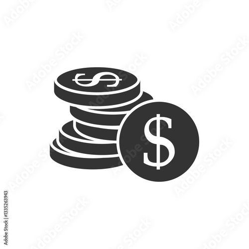 Money icon in flat style. Money currency vector illustration. Payment , Business & finance web icons.