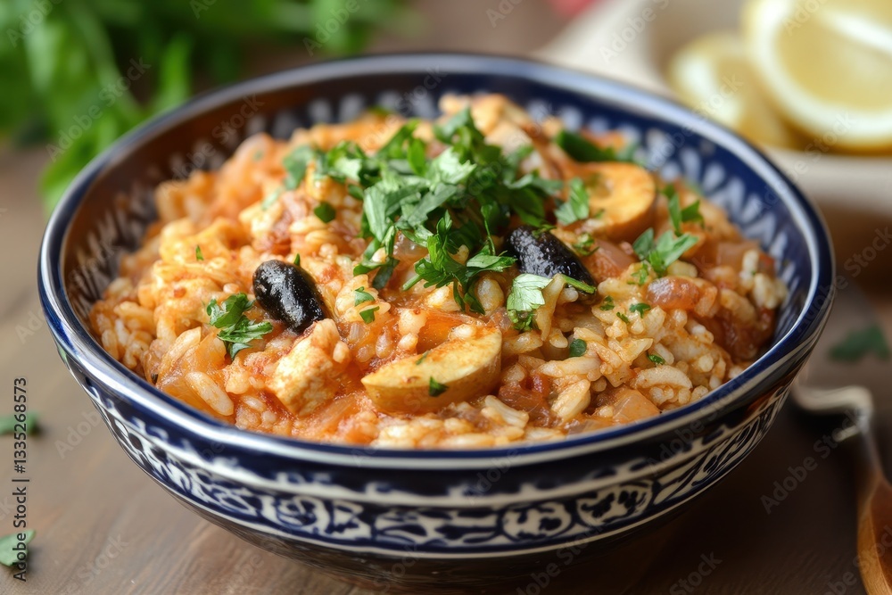 Images of traditional Egyptian koshary a delicious dish Images of traditional Egyptian koshary a delicious dish