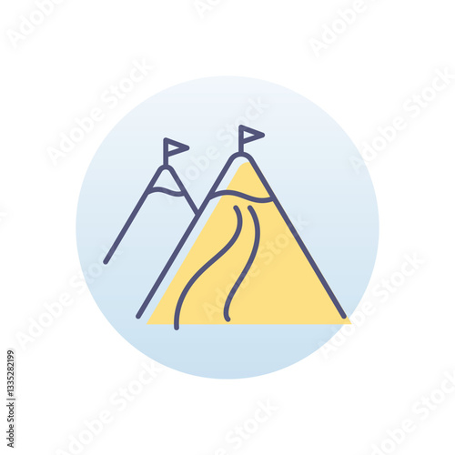Ski Slope Vector icon