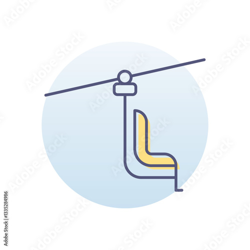 Ski Lift Vector icon
