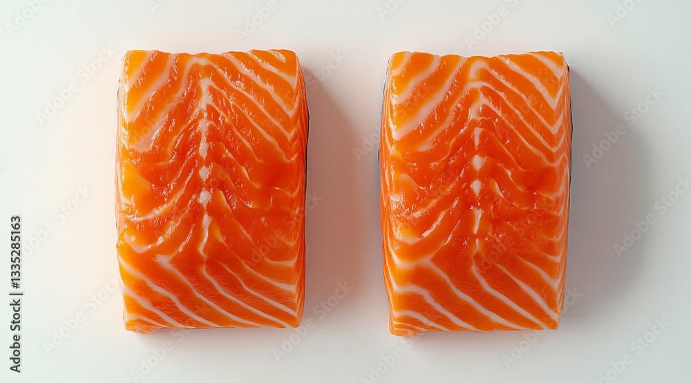 Fresh Salmon Fillets on White Background (3) Fresh Salmon Fillets on White Background (3)