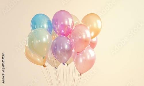 Wallpaper Mural A bunch of colorful balloons are floating in the air Torontodigital.ca