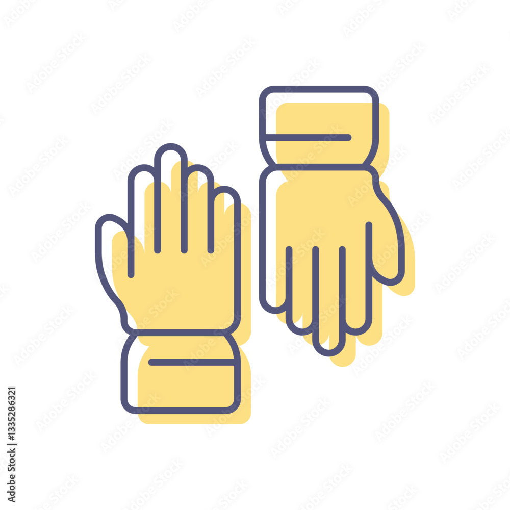 Obraz premium Gloves Vector icon