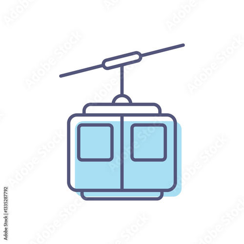 Cable Car Vector icon