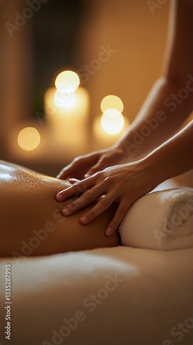 Wallpaper Mural Relaxing Massage Therapy Session in a Serene Atmosphere With Soft Candlelight Torontodigital.ca