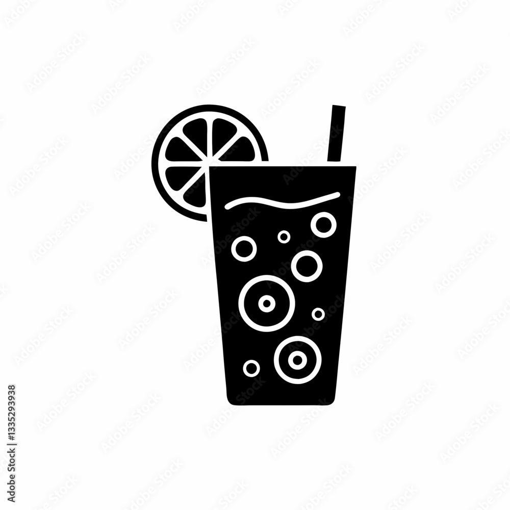 creative details Lemonade Glass Icon vector illustration creative details Lemonade Glass Icon vector illustration