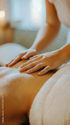 Relaxing Massage Therapy Session in a Serene Atmosphere With Soft Candlelight