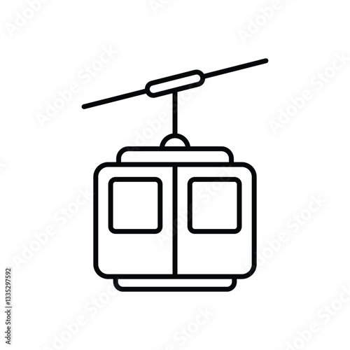 Cable Car Vector icon