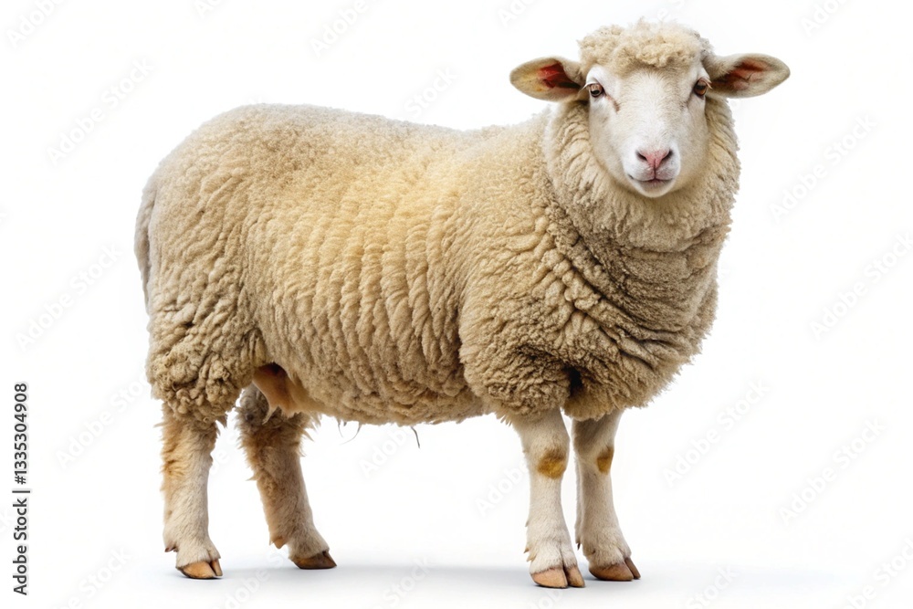 churro sheep isolated on white background churro sheep isolated on white background