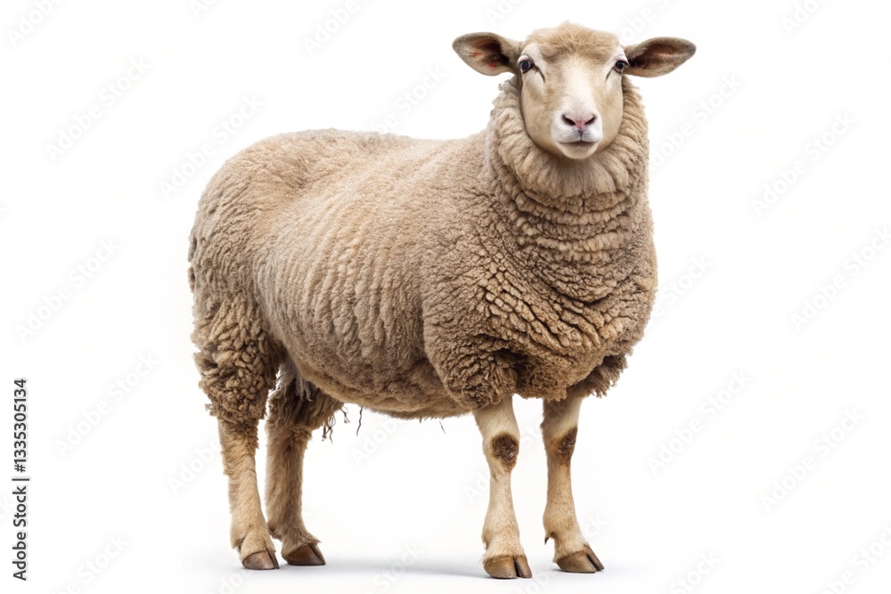 east Friesian sheep isolated on white background east Friesian sheep isolated on white background