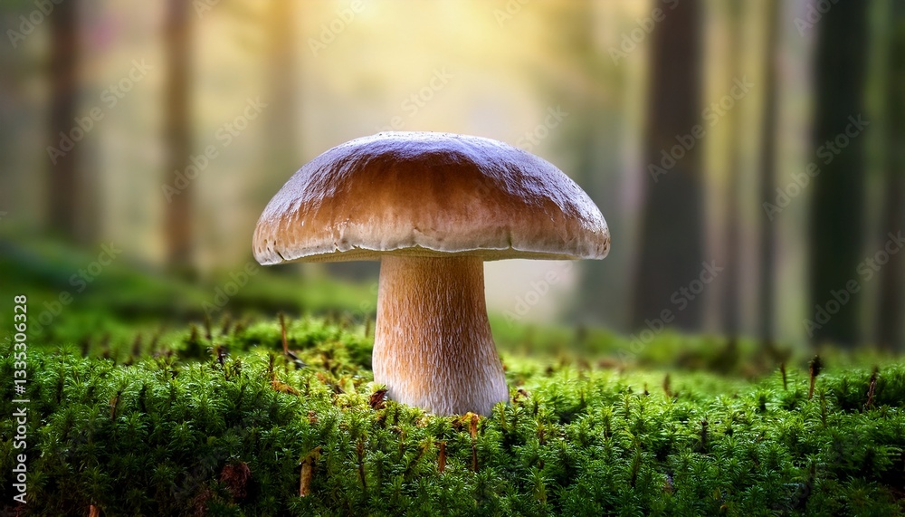 mushroom in forest generated ai mushroom in forest generated ai