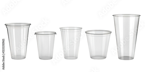 Wallpaper Mural Plastic cup isolated on white background. Clipping path included. Torontodigital.ca