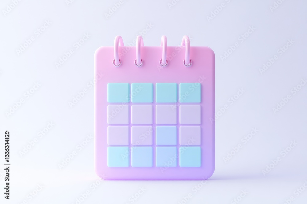 Pastel Pink Calendar Icon Pastel Pink Calendar Icon