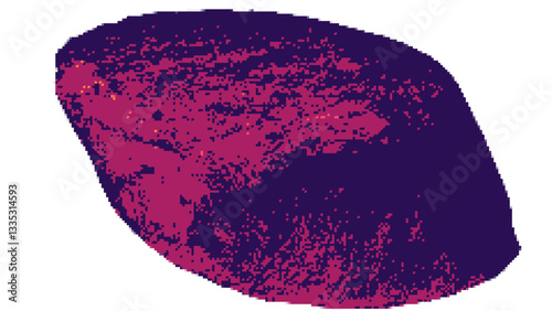 Pixel art sausages slice