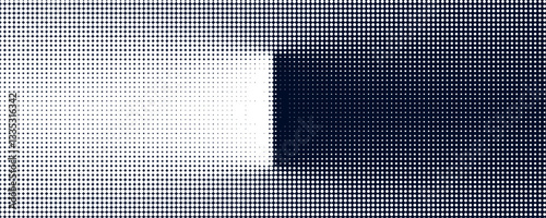 White brush strokes on a navy blue background illustration with a halftone effect Abstract grunge design element for a banner