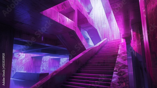 Futuristic Abstract Stairs Design