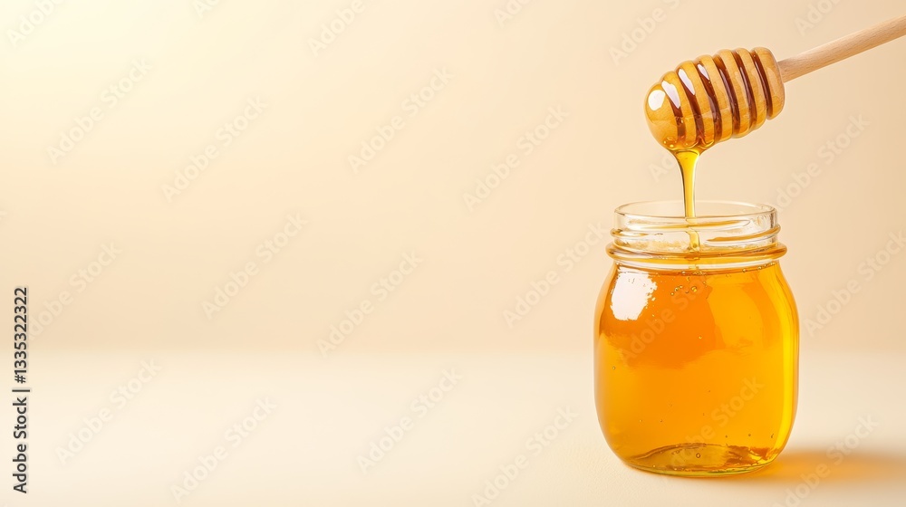 High Speed Capture of Honey Being Poured into a Glass Jar High Speed Capture of Honey Being Poured into a Glass Jar