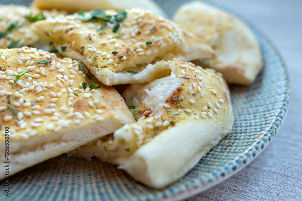 Sesame Seed Flatbread with Caimac Sesame Seed Flatbread with Caimac