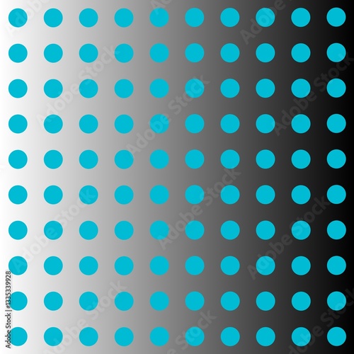 Modern Halftone Style Blue Dots with Grayscale Gradient