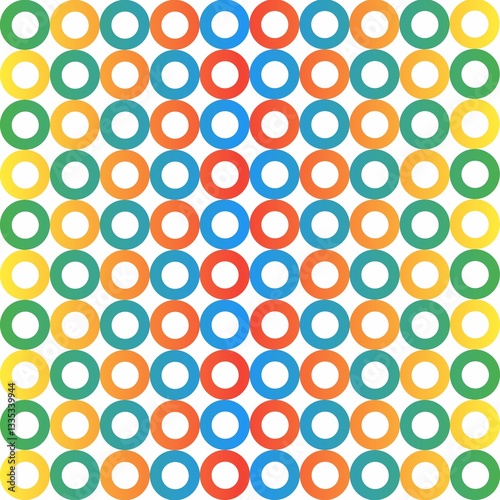 Vibrant Gradient Ring Pattern, Abstract Geometric Texture