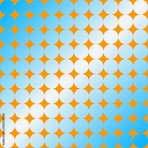 Modern Abstract Background with Gradient Blue Dots and Orange Details