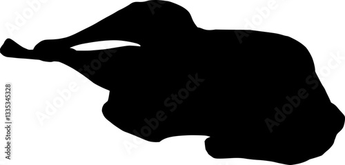 Grilled chicken silhouette